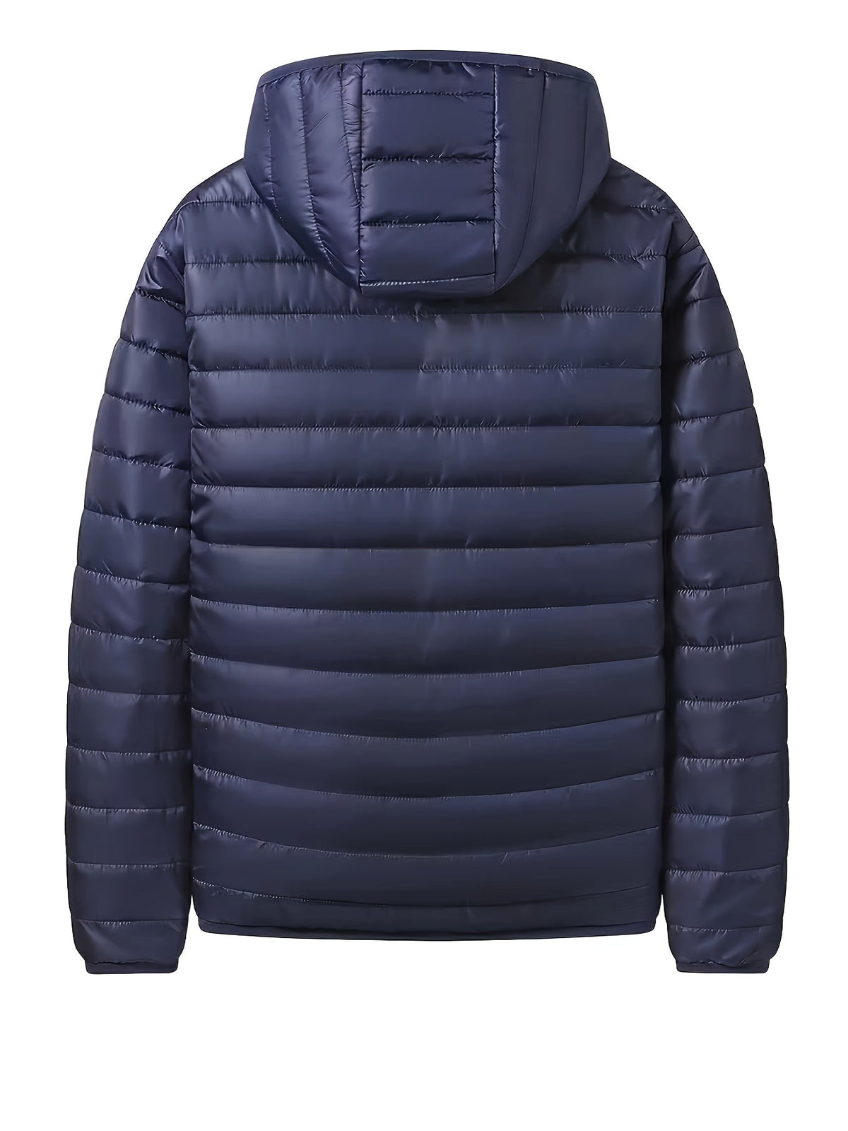 Hooded Puffer Jacket for Men | Quilted Ribbed Winter Outerwear