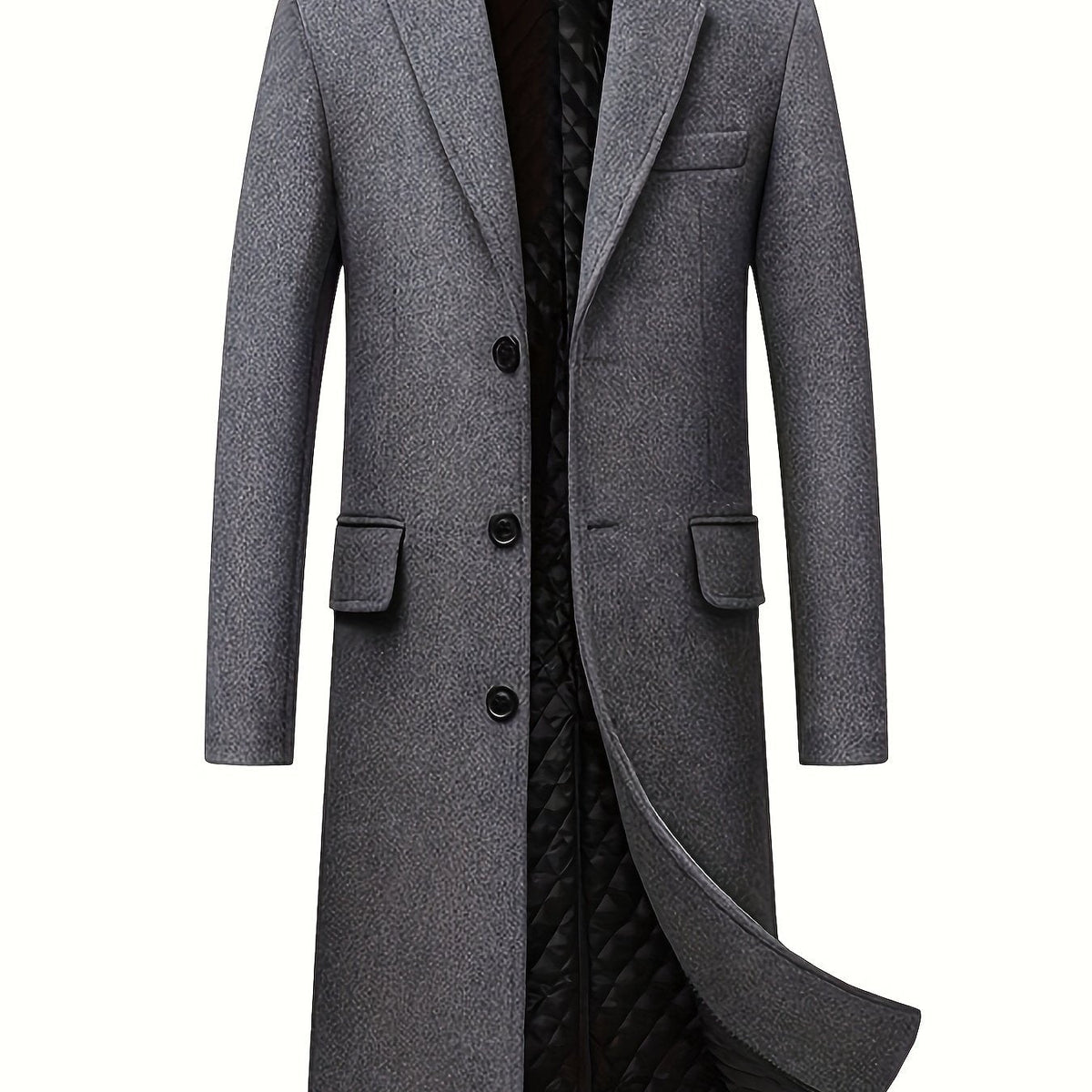 Cosy Winter Coat for Men | Button Front Cold Weather Ready