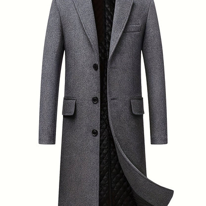 Cosy Winter Coat for Men | Button Front Cold Weather Ready