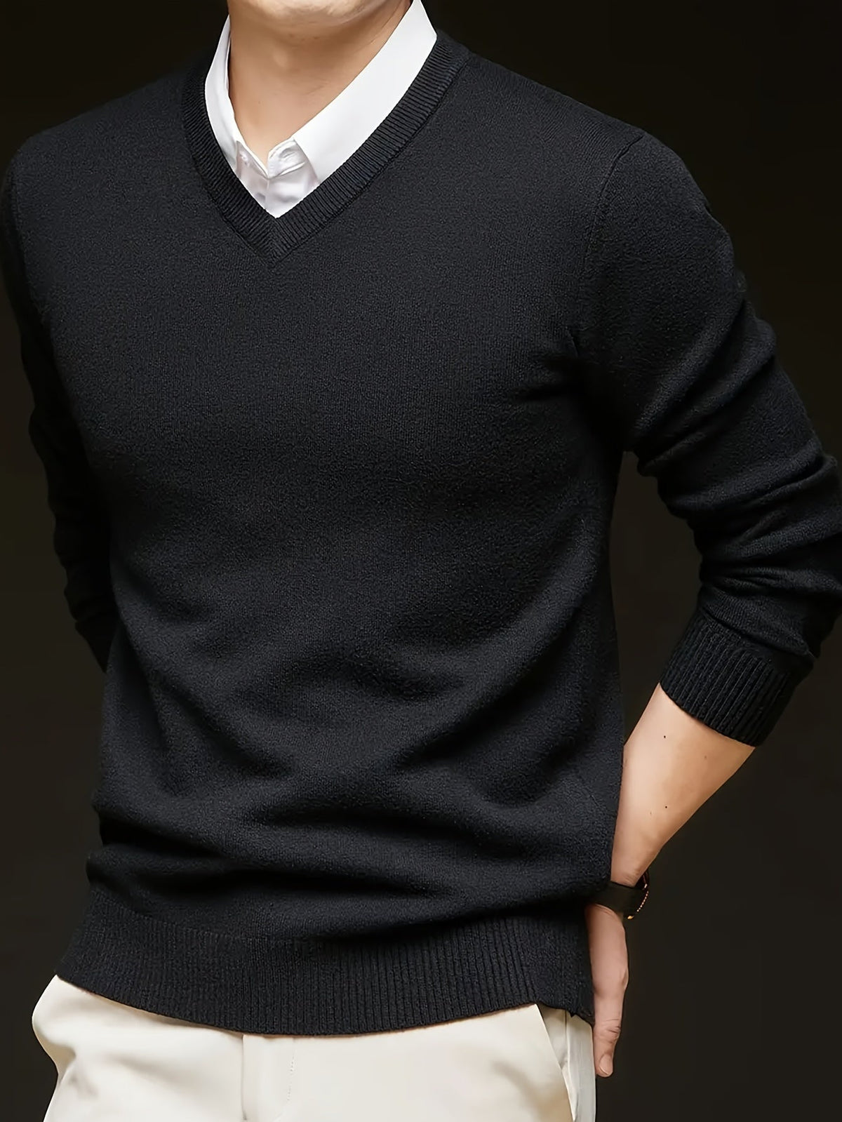 Warm Sweater for Men | V Neck Cosy Winter Style