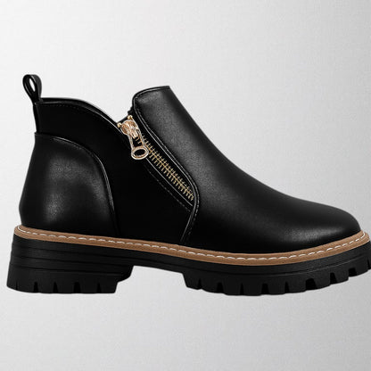 Block Heel Ankle Boots for Women | Side Zip Pull On Fall Booties