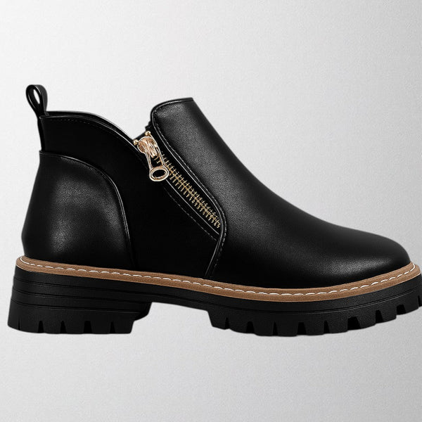 Block Heel Ankle Boots for Women | Side Zip Pull On Fall Booties