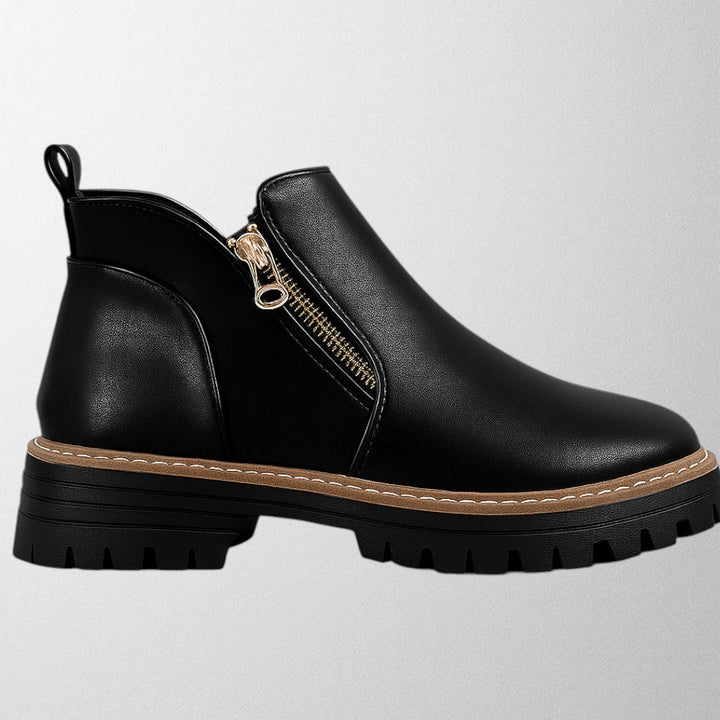 Block Heel Ankle Boots for Women | Side Zip Pull On Fall Booties