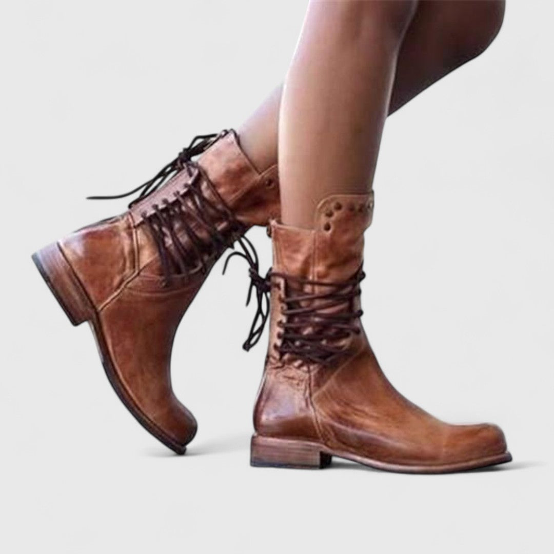 Everyday Ankle Boots for Women | Lace Up Studded Warm Winter Style