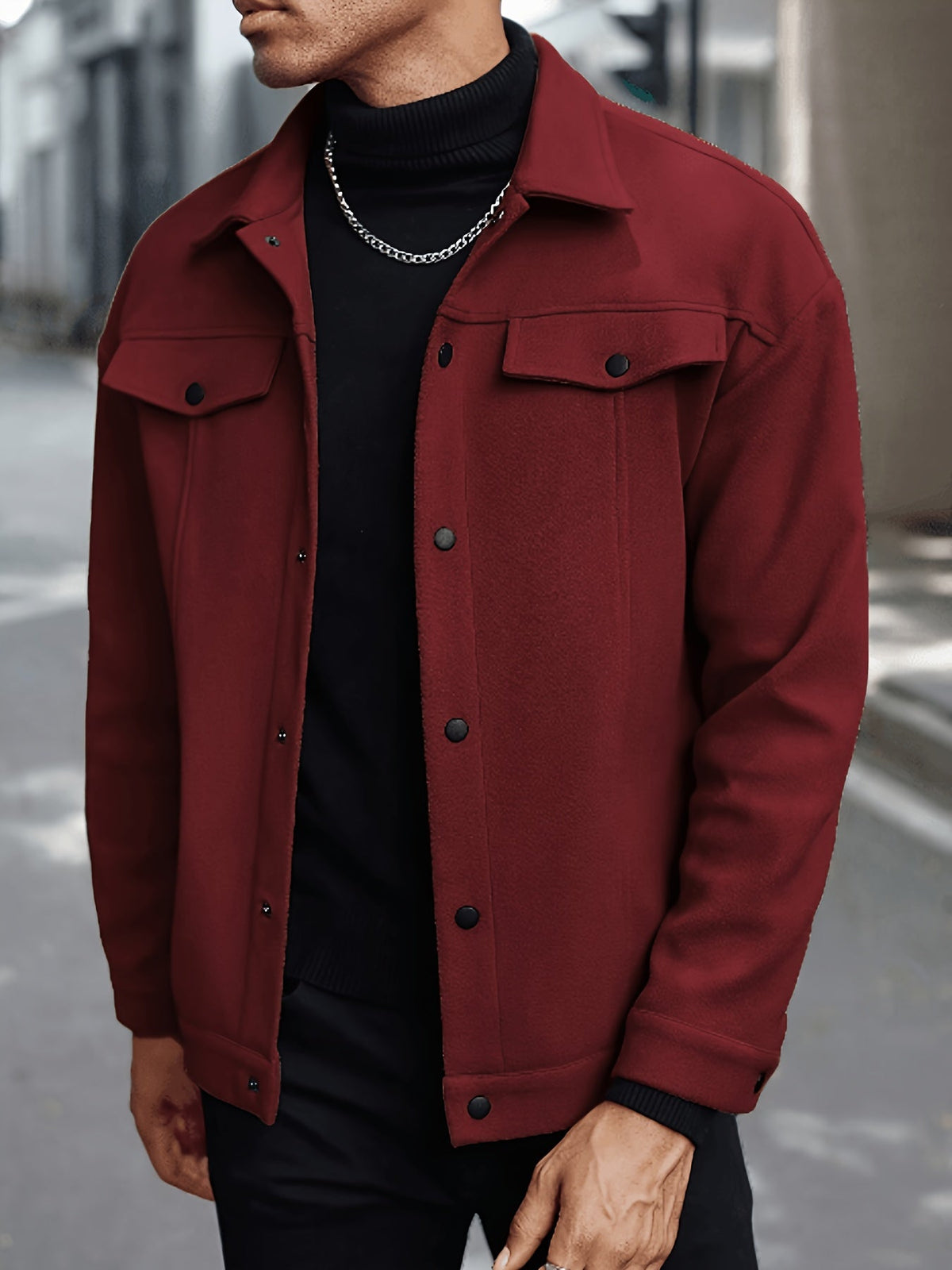Everyday Winter Jacket for Men | Button Front Autumn Layering