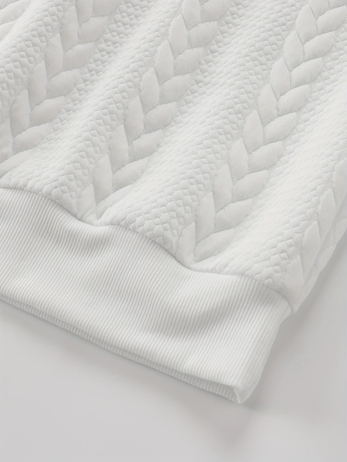 Insulated Sweatshirt for Men | Ribbed Crew Neck Warm Winter Layer