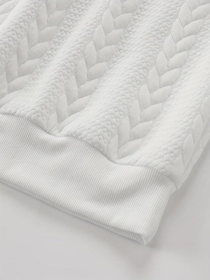 Insulated Sweatshirt for Men | Ribbed Crew Neck Warm Winter Layer