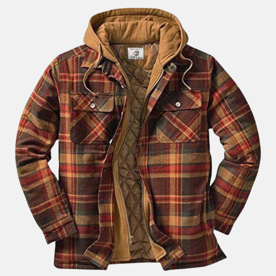 Hooded Quilted Jacket for Women | Button Front Warm Winter Layer