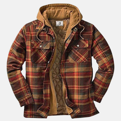 Hooded Quilted Jacket for Women | Button Front Warm Winter Layer