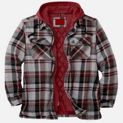 Hooded Quilted Jacket for Women | Button Front Warm Winter Layer