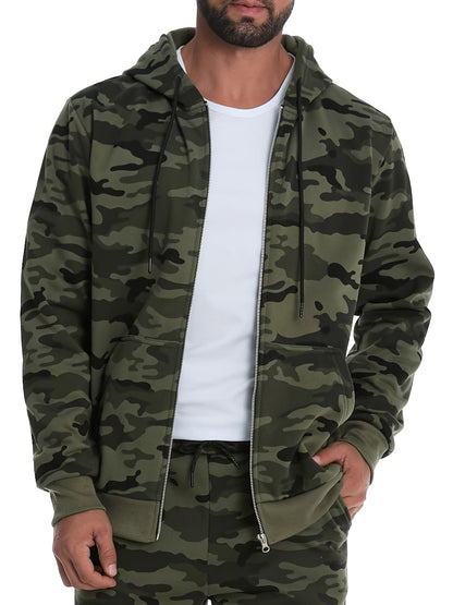 Hooded Hoodie for Men | Side Zip Drawstring Autumn Layering