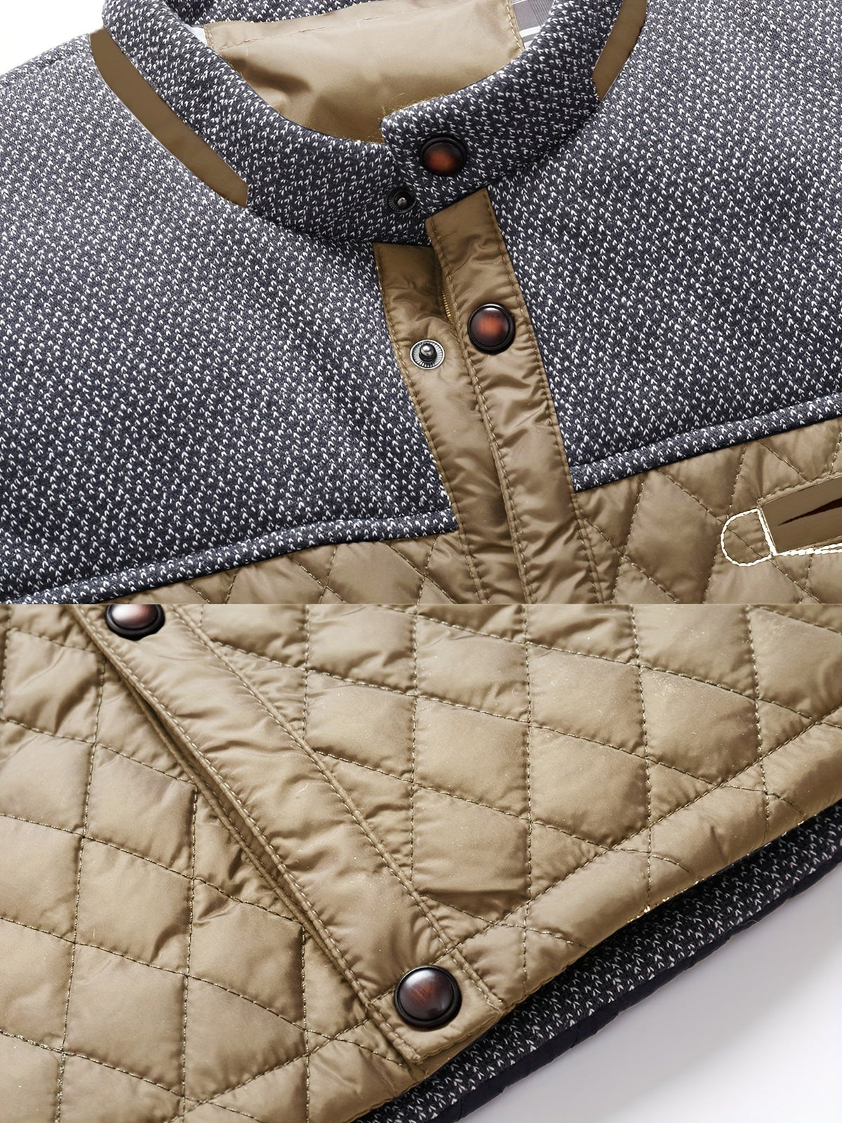 Lightweight Quilted Jacket for Men | Button Front Warm Winter Layer