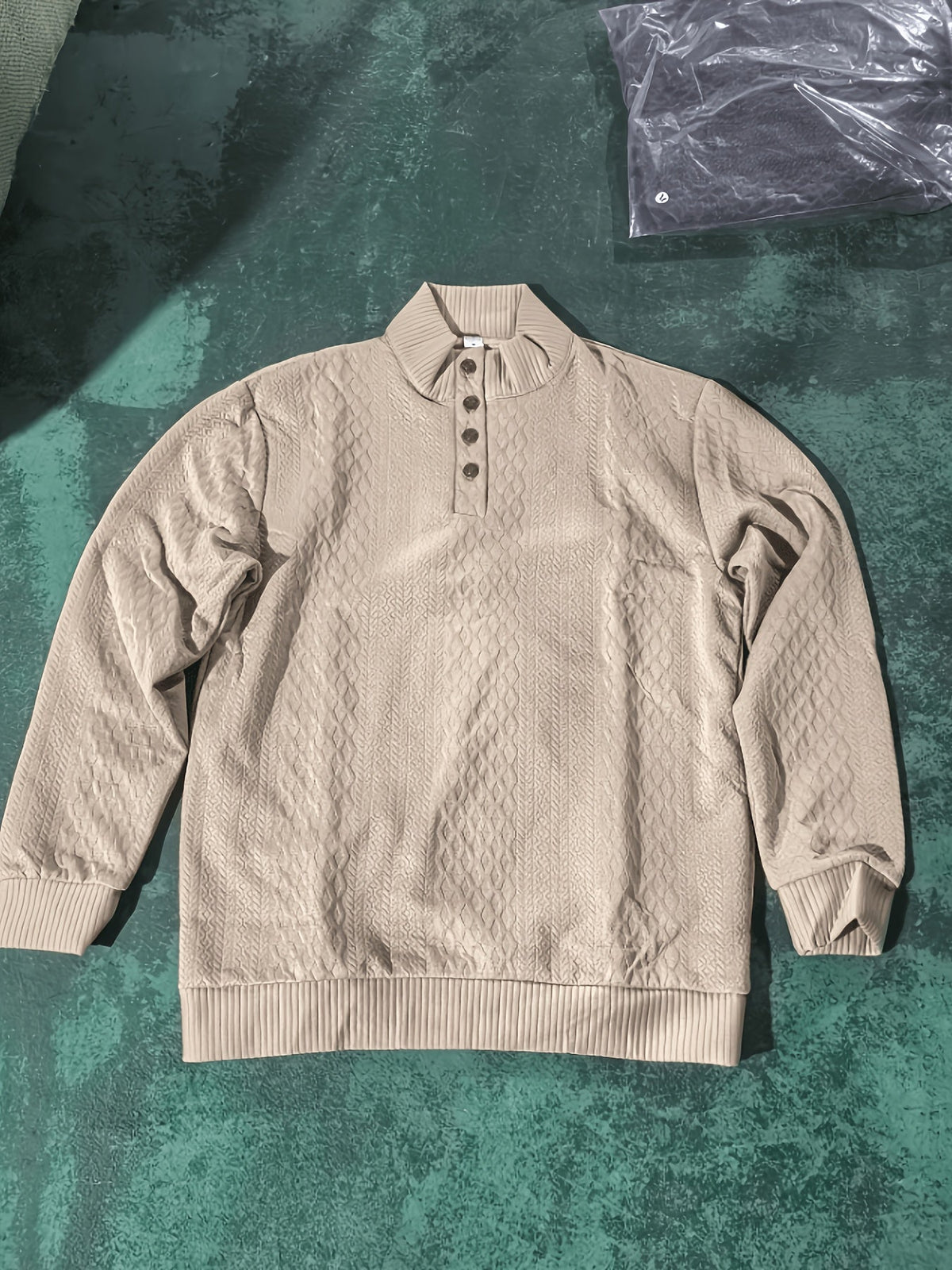 Oversized Sweater for Women | Button Front Funnel Neck Cold Weather Ready