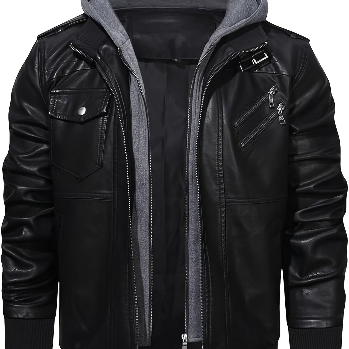 Black Hooded Winter Jacket for Men | Cold Weather Ready
