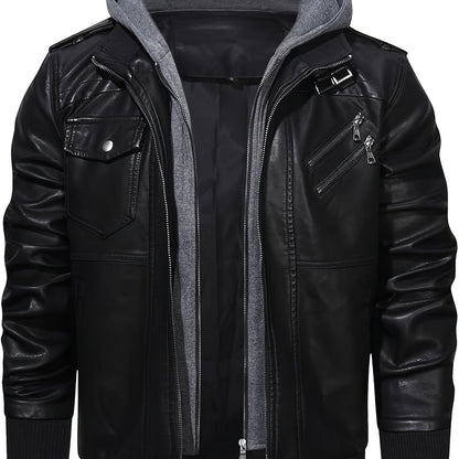 Black Hooded Winter Jacket for Men | Cold Weather Ready