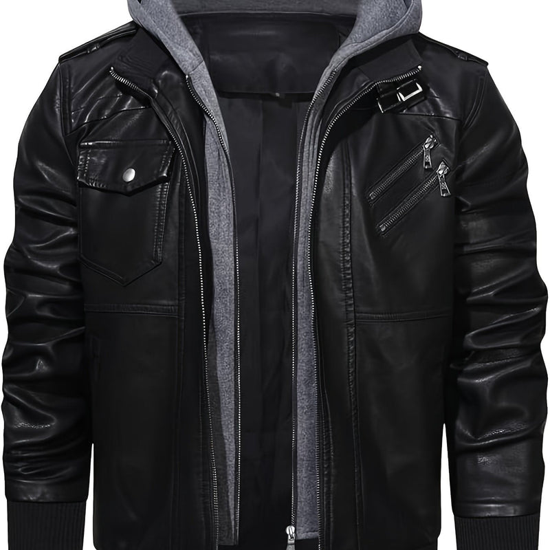 Black Hooded Winter Jacket for Men | Cold Weather Ready