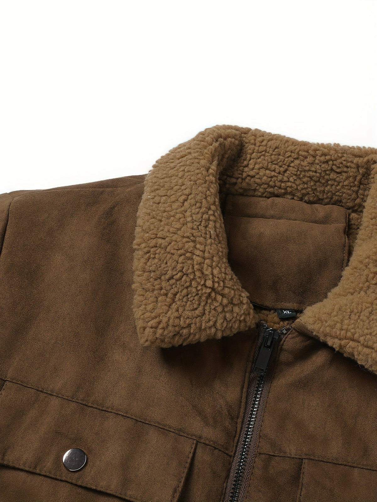 Sherpa Fleece Jacket for Men | Side Zip Autumn Layering
