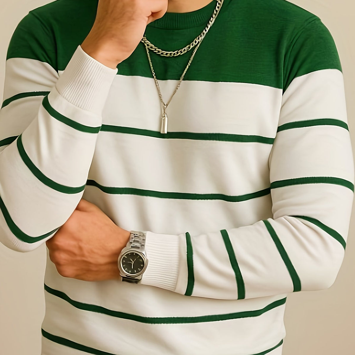 Everyday Sweater for Men | Stretch Crew Neck Autumn Layering