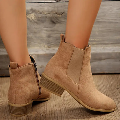 Block Heel Ankle Boots for Women | Pull On Round Toe Fall & Winter 2026