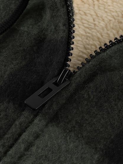Hooded Winter Jacket for Men | Side Zip Cold Weather Ready