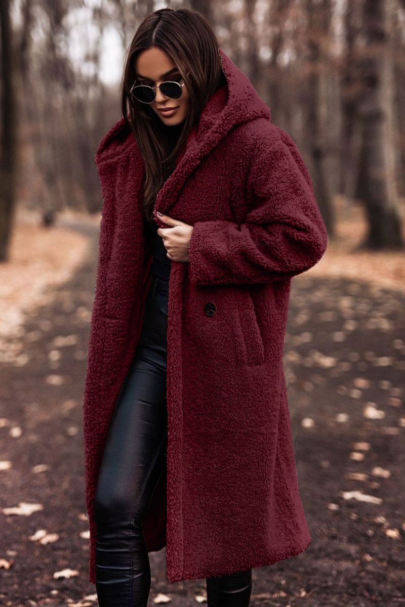 Wool Blend Winter Coat for Women | Hooded Insulated Cold Weather Ready