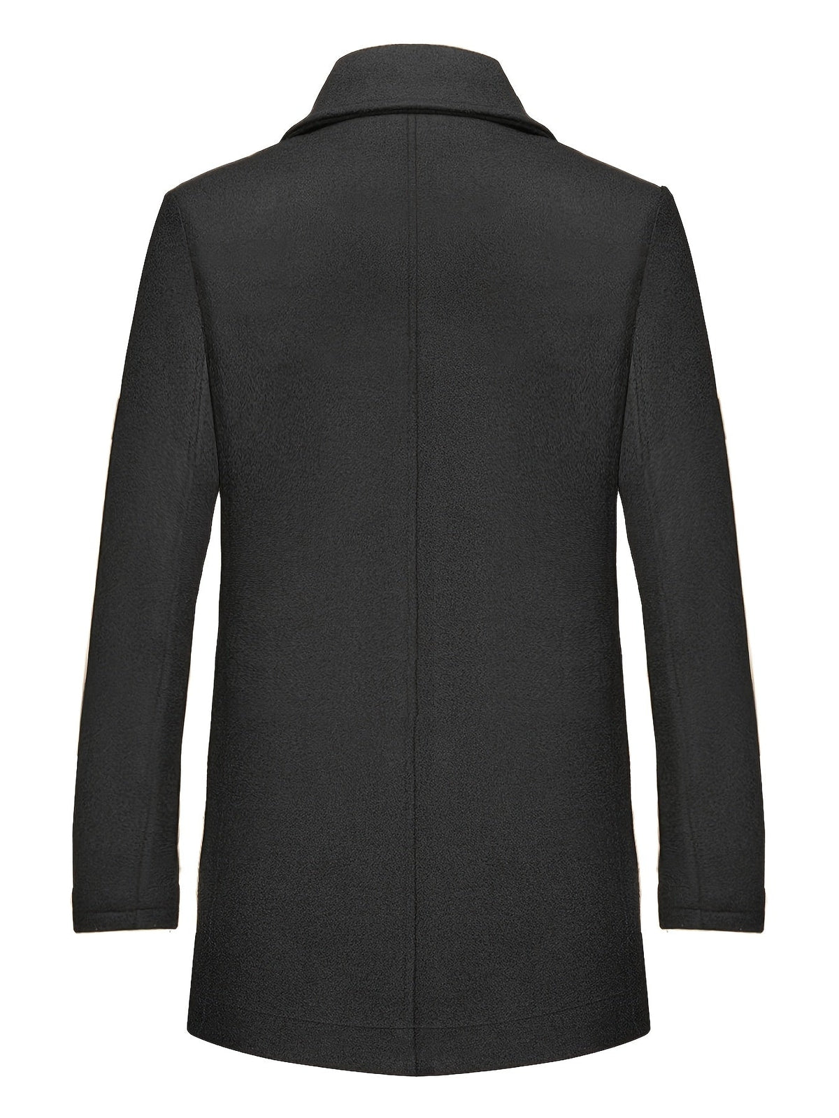 Cosy Winter Coat for Men | Button Front Lapel Collar Cold Weather Ready