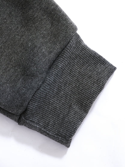 Everyday Sweatshirt for Men | Ribbed Crew Neck Autumn Layering