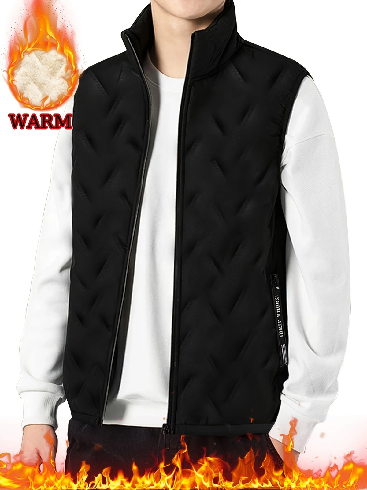 Lightweight Puffer Vest for Men | Side Zip Fleece Lined Fall & Winter 2026