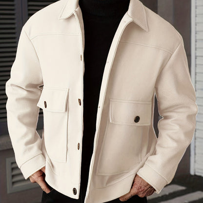 Oversized Winter Jacket for Men | Button Front Cold Weather Ready