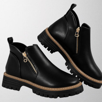Block Heel Ankle Boots for Women | Side Zip Pull On Fall Booties