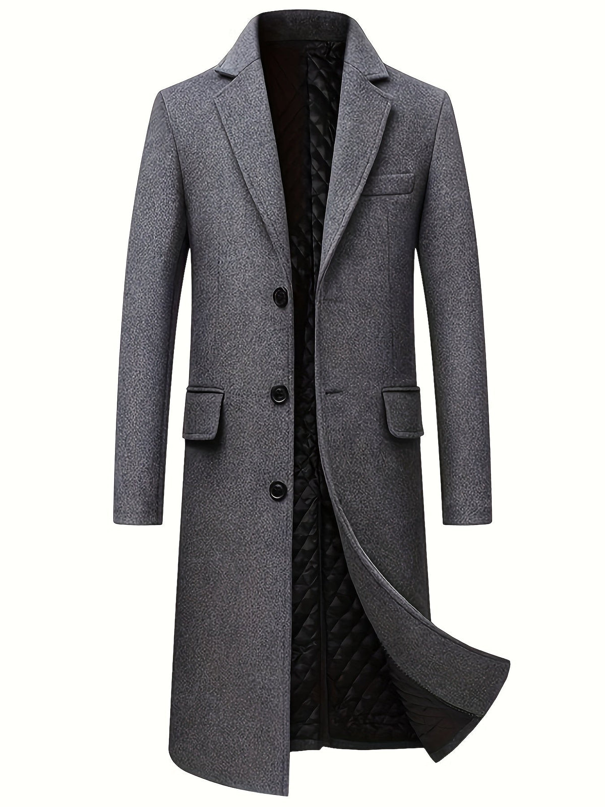 Cosy Winter Coat for Men | Button Front Cold Weather Ready