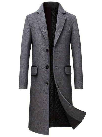 Cosy Winter Coat for Men | Button Front Cold Weather Ready