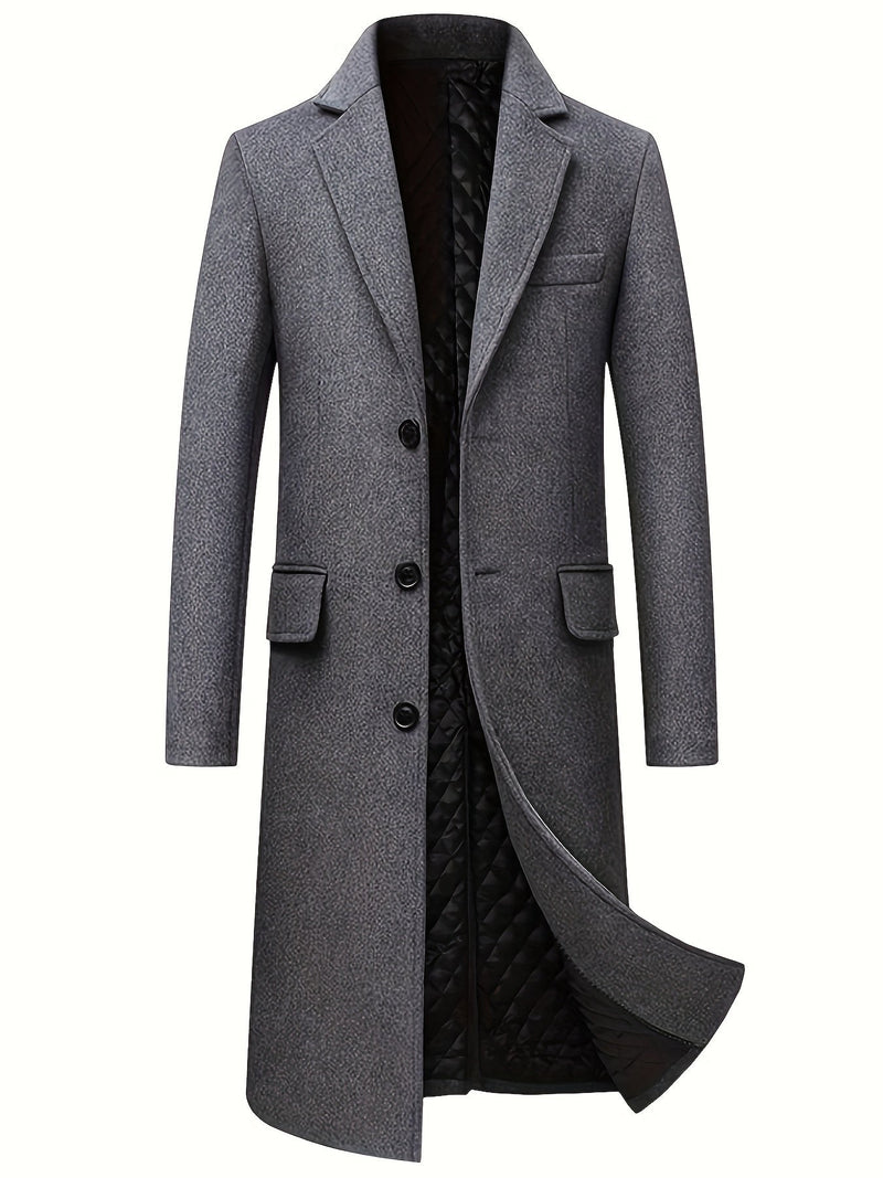 Cosy Winter Coat for Men | Button Front Cold Weather Ready
