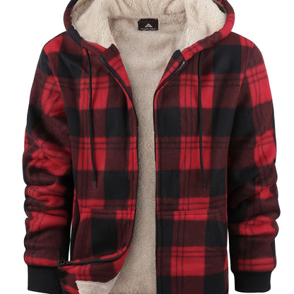 Hooded Winter Jacket for Men | Side Zip Cold Weather Ready