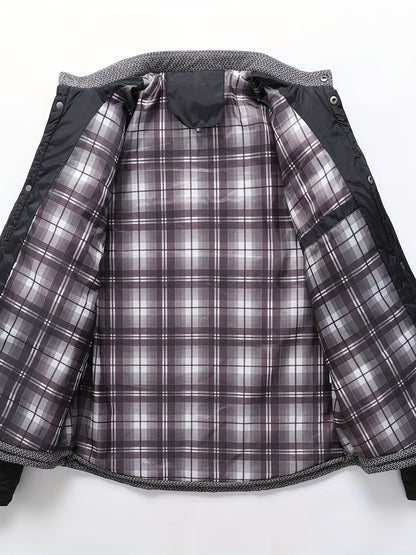 Lightweight Quilted Jacket for Men | Button Front Warm Winter Layer