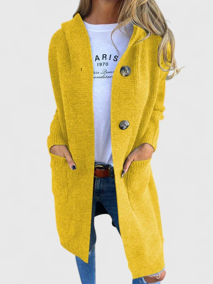 Button Front Cardigan for Women | Longline Warm Winter Layer