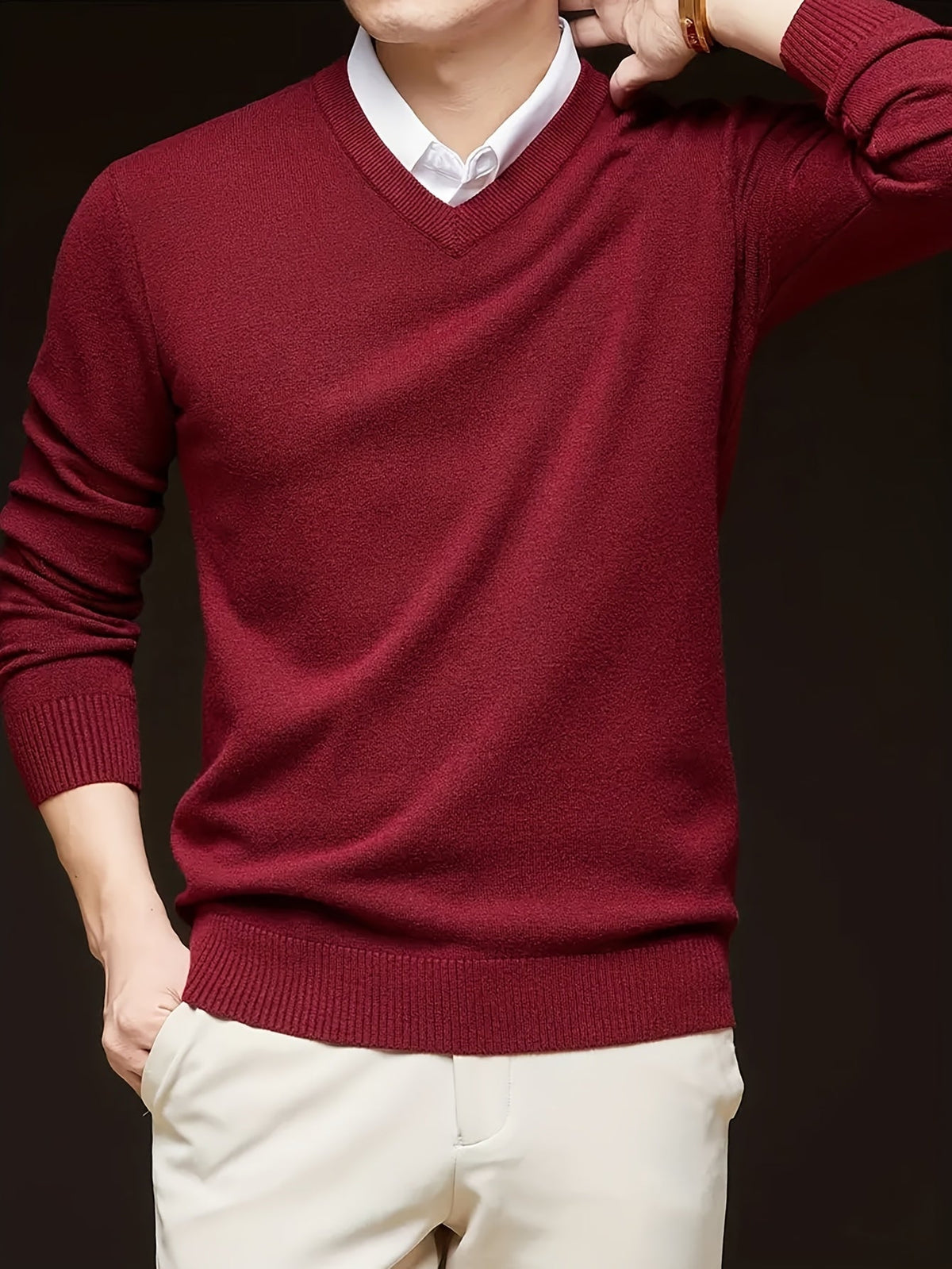Warm Sweater for Men | V Neck Cosy Winter Style