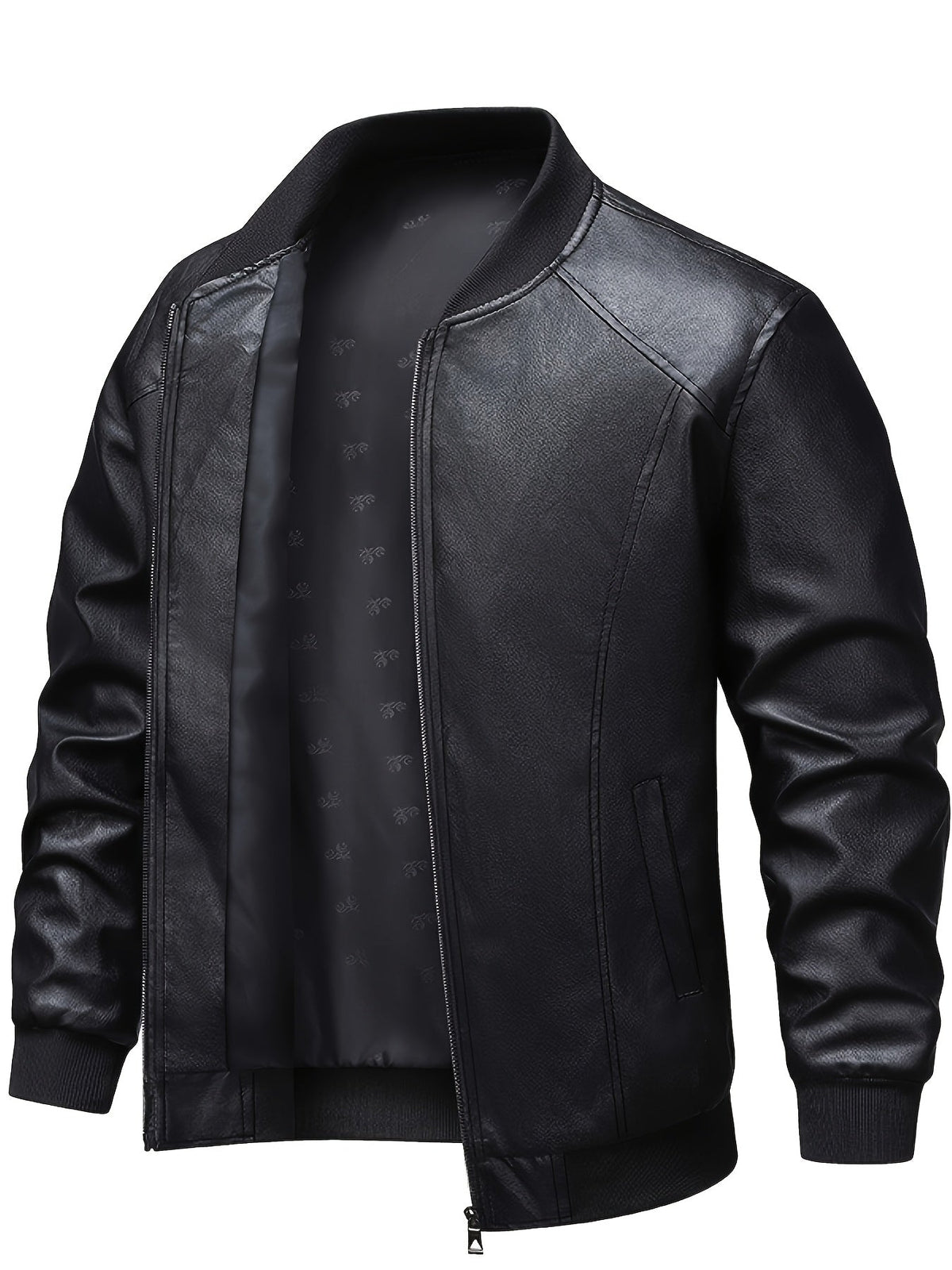 Warm Bomber Jacket for Men | Side Zip Ribbed Autumn Layering