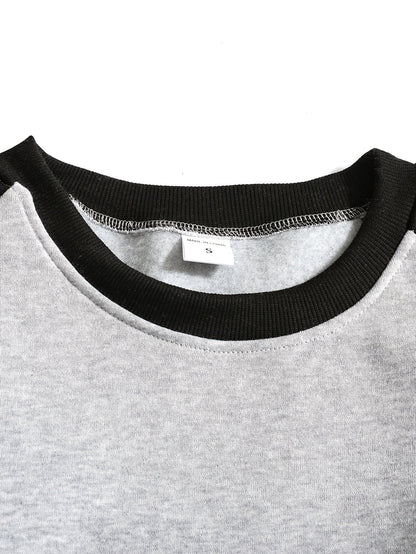 Everyday Sweatshirt for Men | Ribbed Crew Neck Autumn Layering