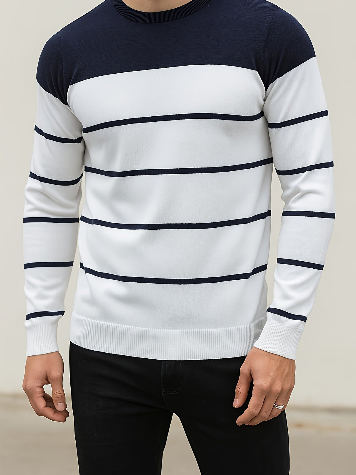 Everyday Sweater for Men | Stretch Crew Neck Autumn Layering