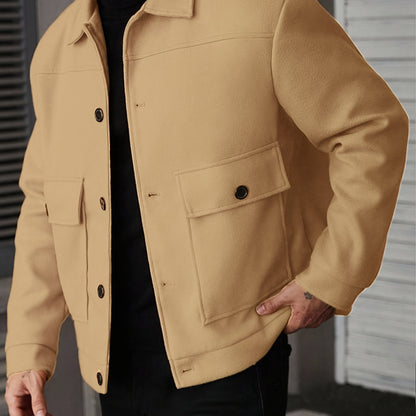 Oversized Winter Jacket for Men | Button Front Cold Weather Ready