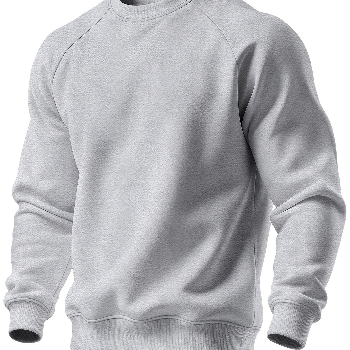 Everyday Sweatshirt for Men | Ribbed Crew Neck Autumn Layering