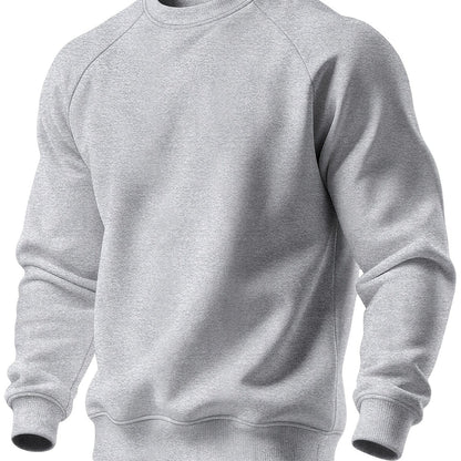 Everyday Sweatshirt for Men | Ribbed Crew Neck Autumn Layering