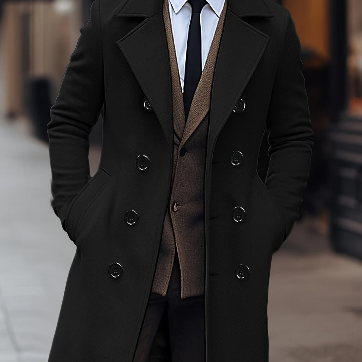 Double Breasted Winter Coat for Women | Lapel Collar Cold Weather Ready