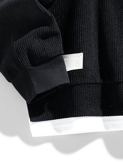 Oversized Sweatshirt for Men | Pull On Ribbed Fall & Winter 2026