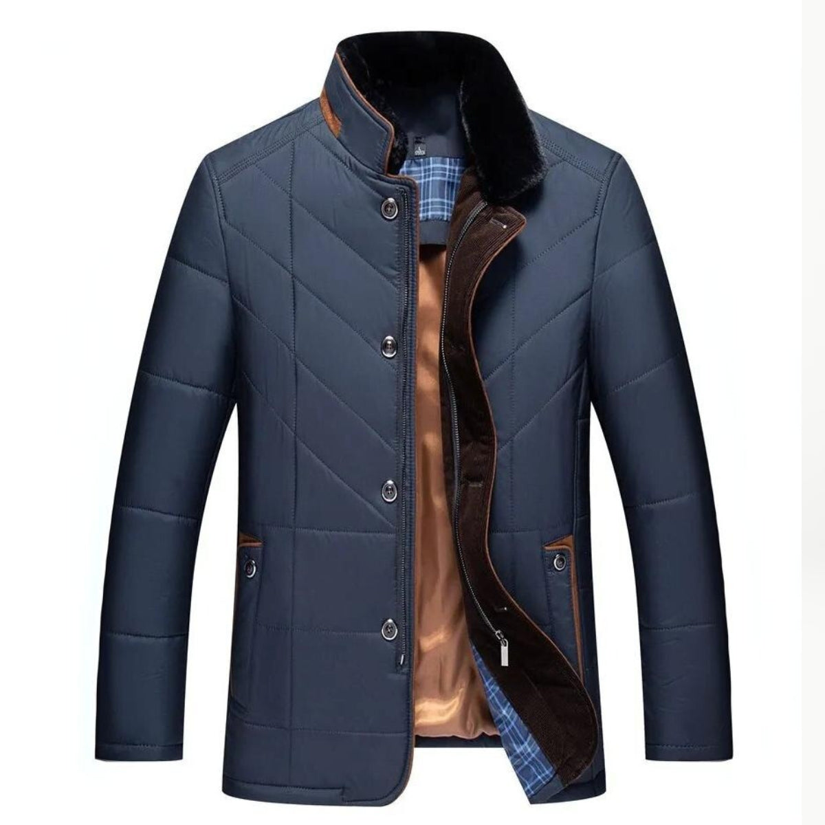 Lightweight Quilted Jacket for Men | Side Zip Cold Weather Ready