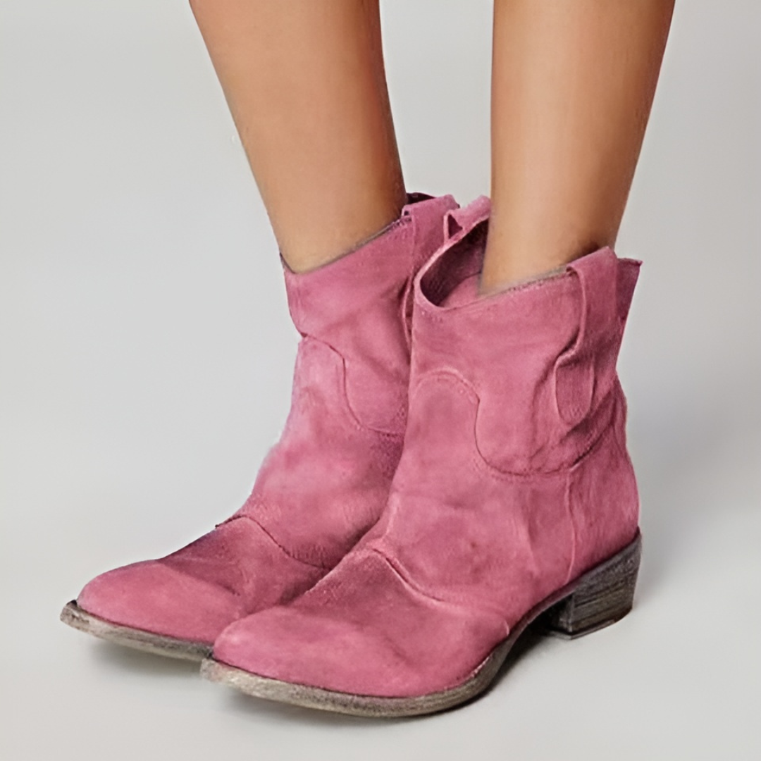 Block Heel Western Cowboy Boots for Women | Pull On Winter Ready Comfort