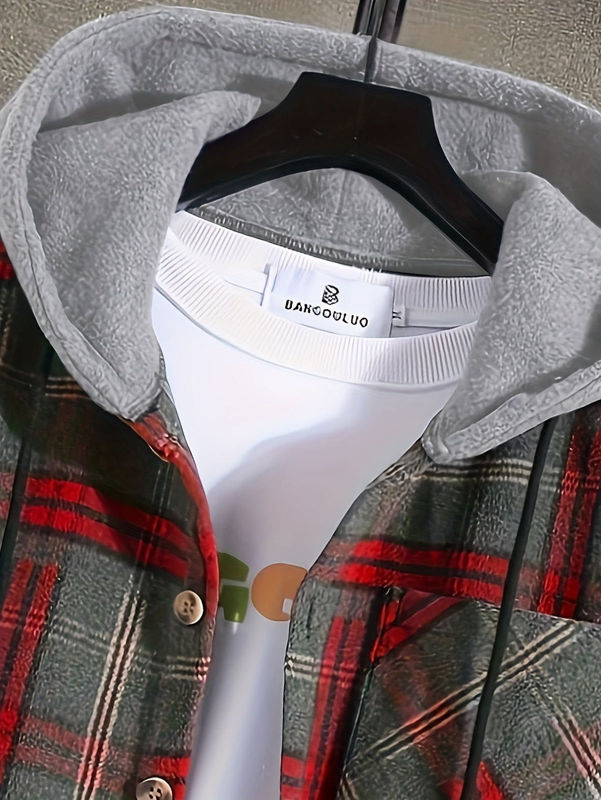 Hooded Winter Jacket for Men | Button Front Plaid Autumn Layering