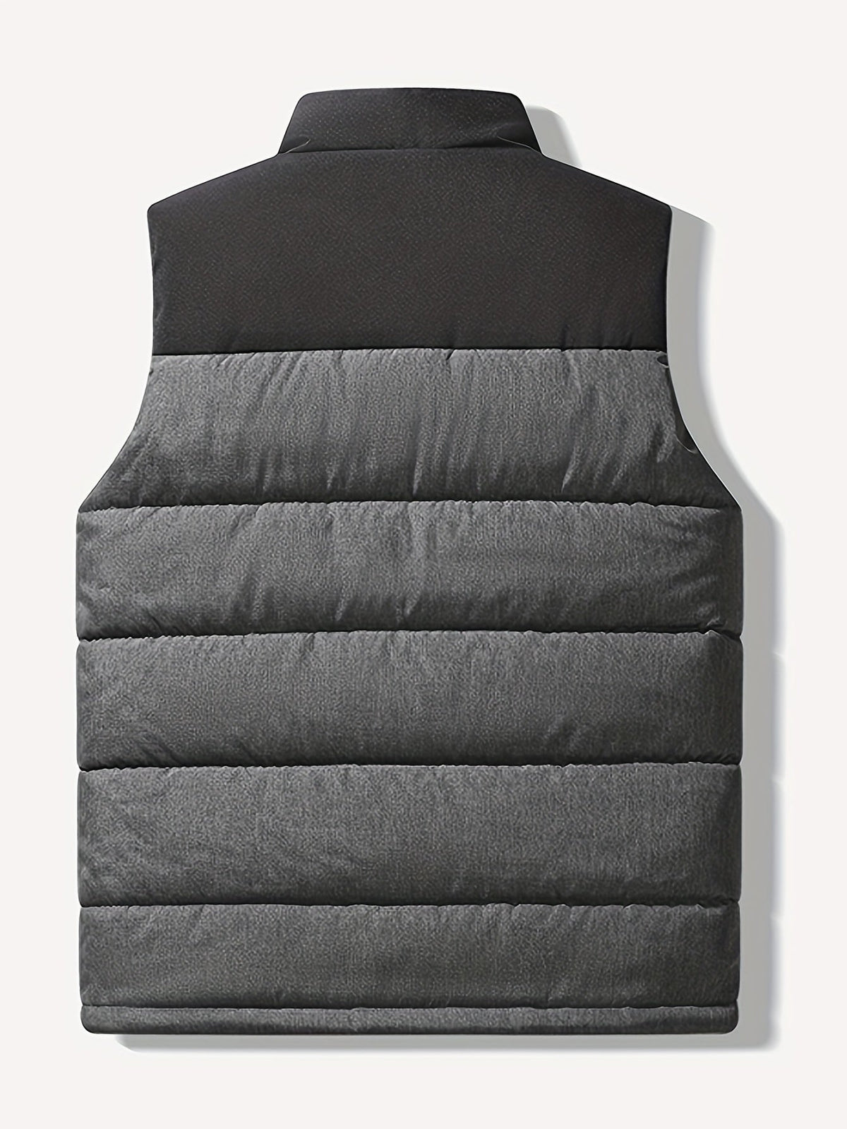 Quilted Puffer Jacket for Men | Side Zip Funnel Neck Autumn Layering