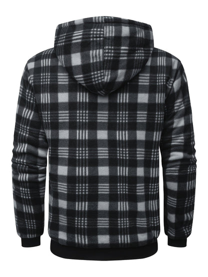 Hooded Winter Jacket for Men | Side Zip Cold Weather Ready